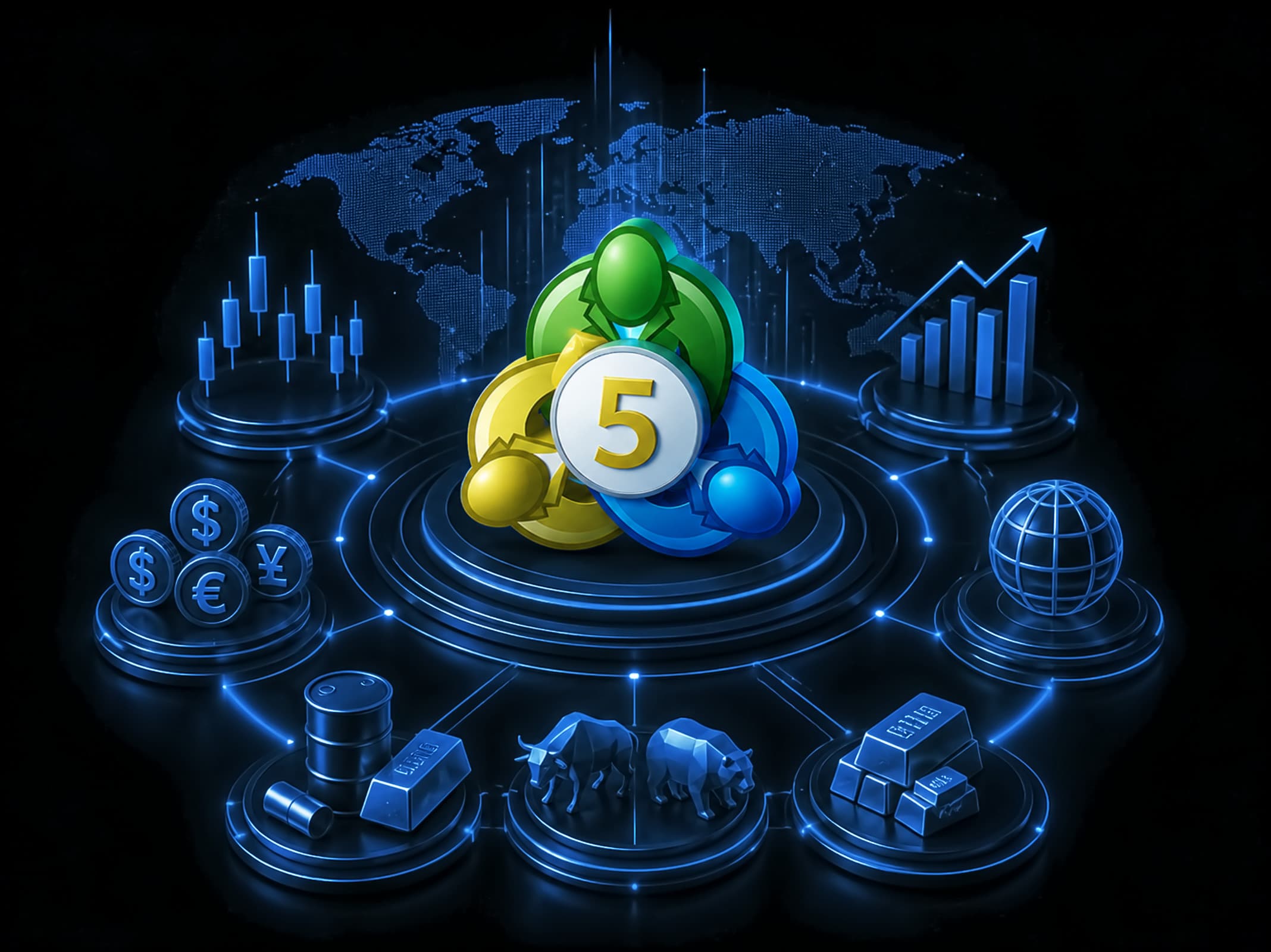 MetaTrader 5 multi-asset trading visualization